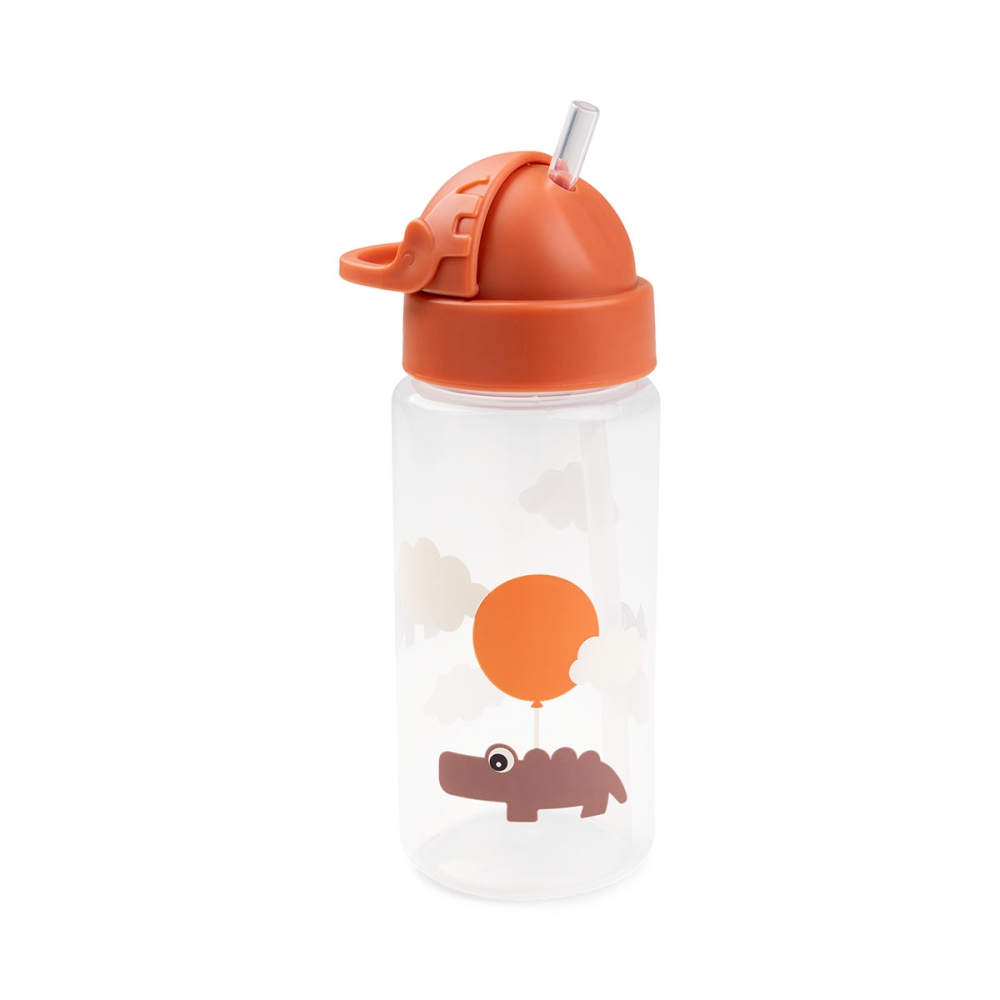 Trinkflasche mit Strohhalm clouds Papaya