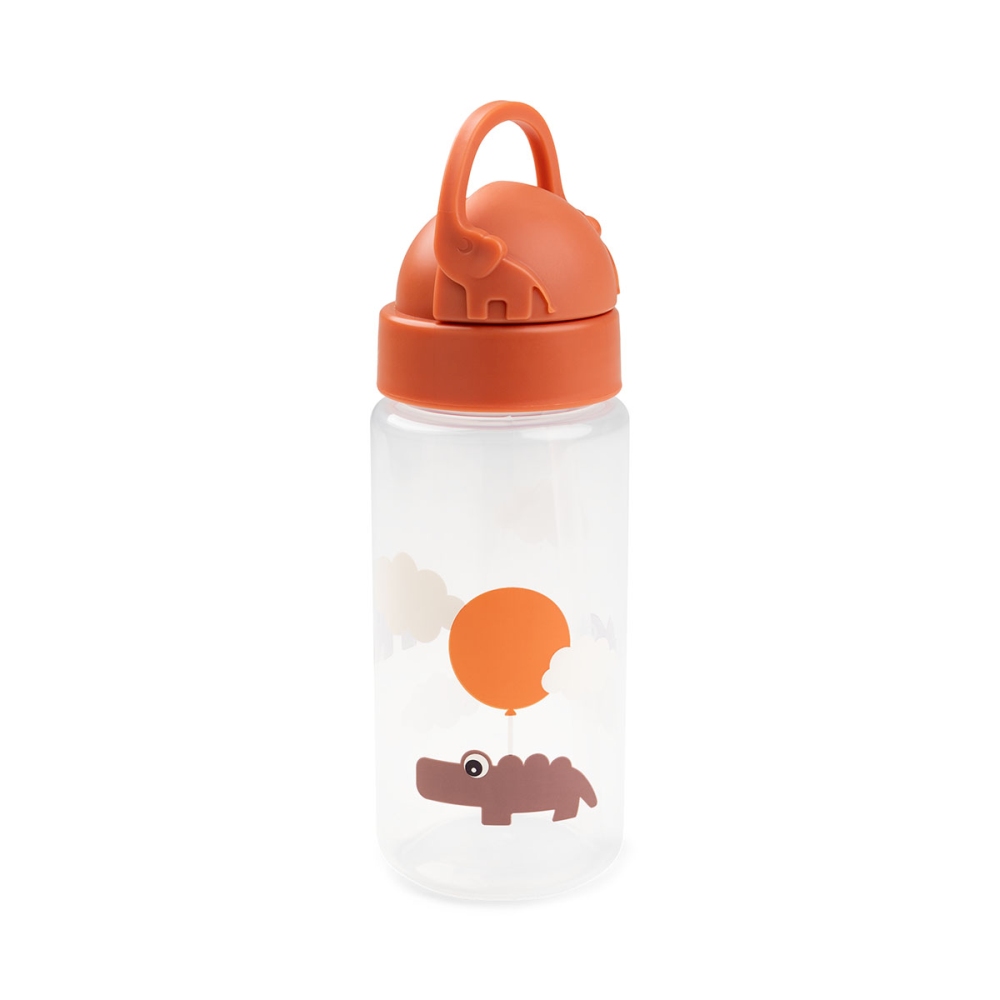 Trinkflasche mit Strohhalm clouds Papaya